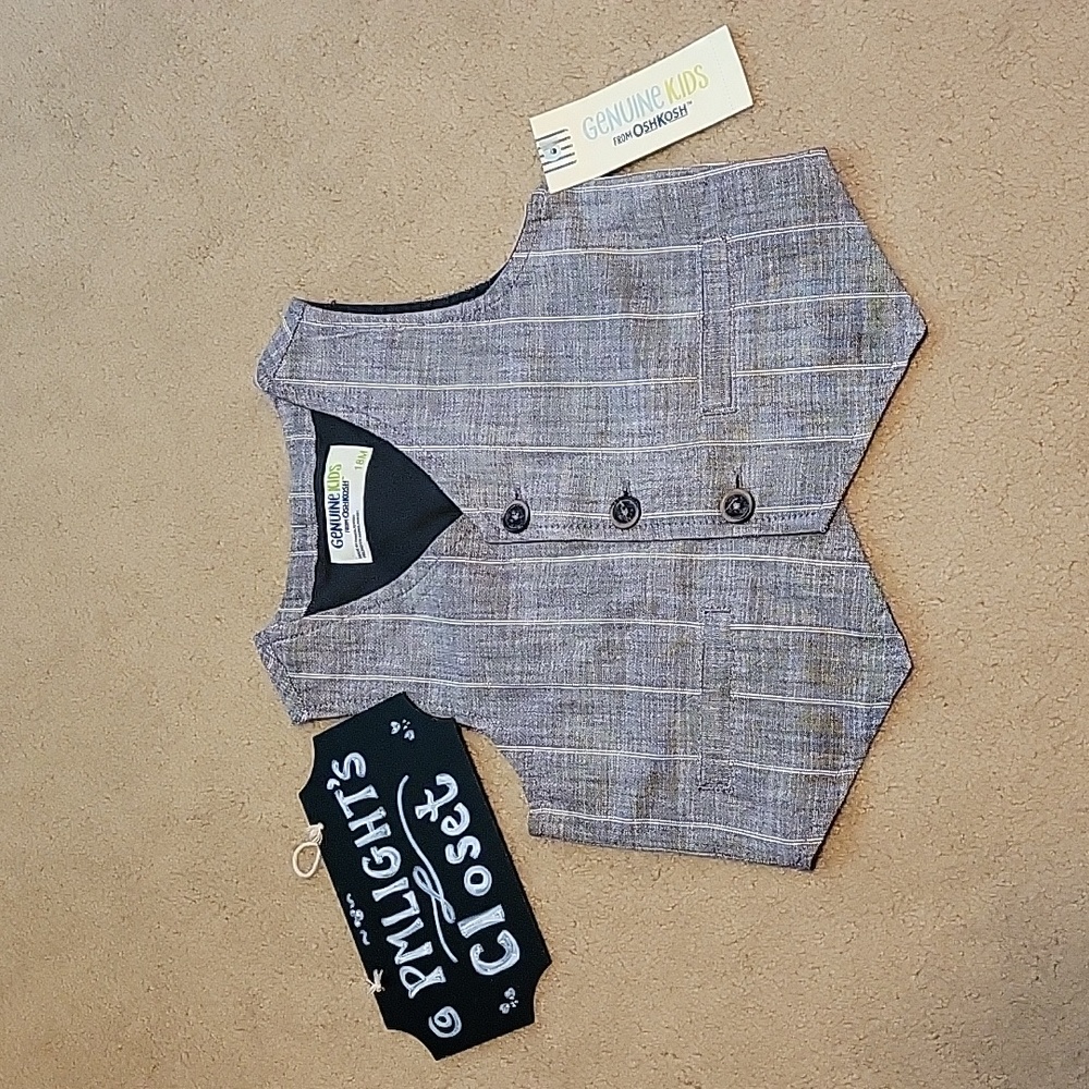 Genuine Kids from Oshkosh B'gosh Vest 18 months New Gray